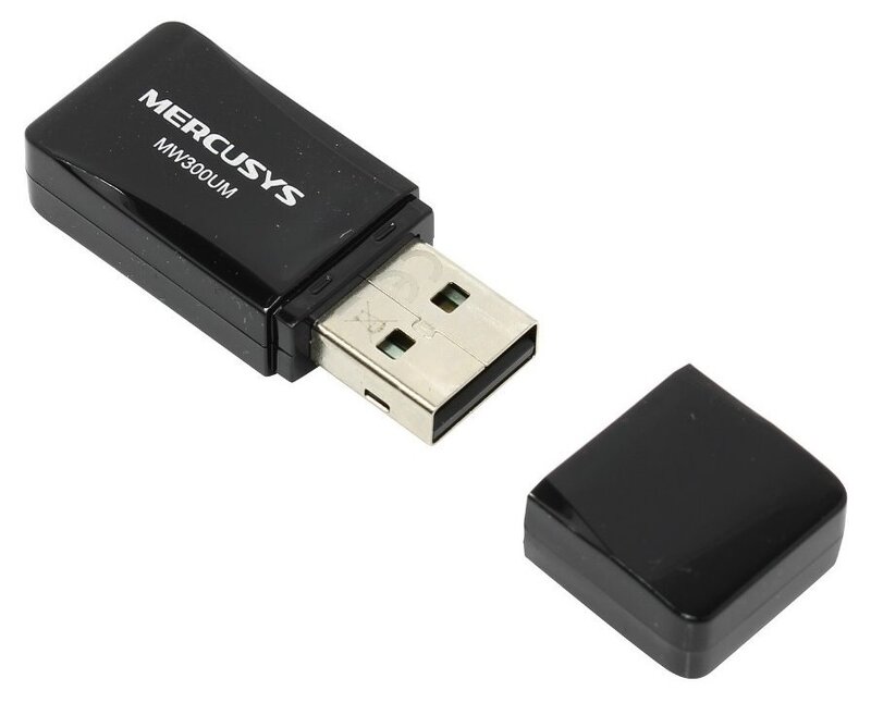 Адаптер беспроводной Mercusys MW300UM USB 802.11n, до 300Mbit/s