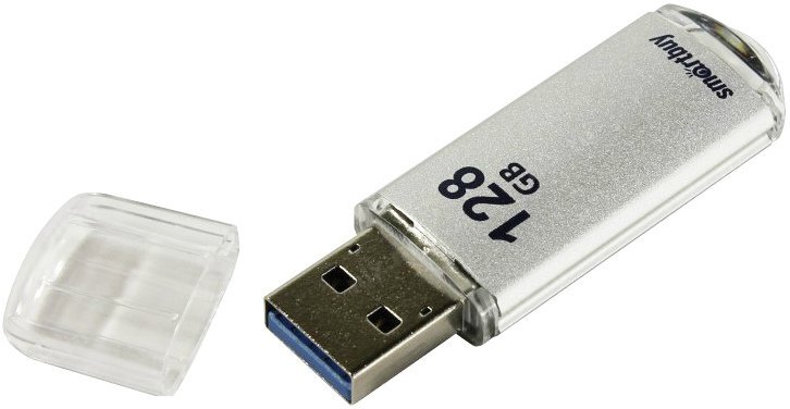 Накопитель USB 128Gb Smart Buy V-Cut (silver) 3.0