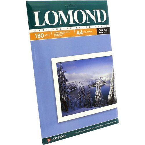 Бумага Lomond матовая А4, 180г/м2, 25 листов 0102037