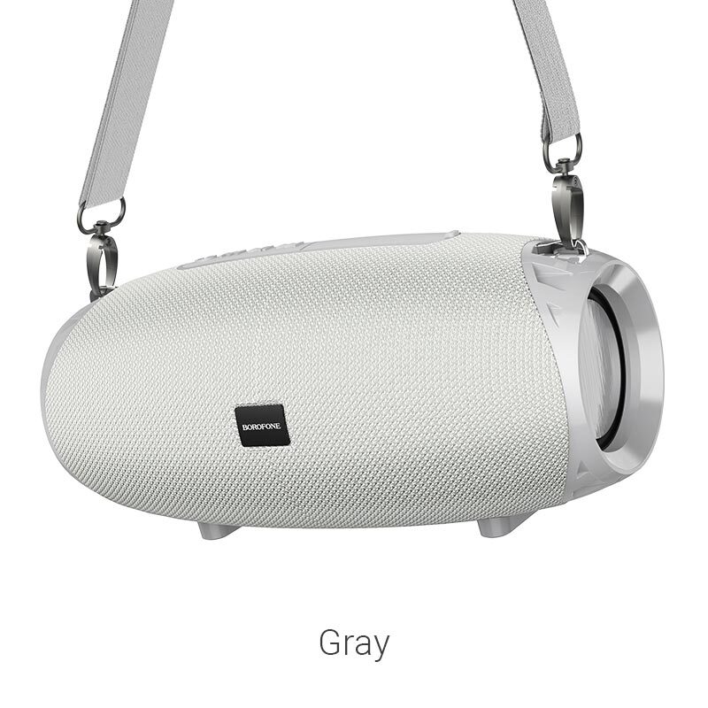 Колонка BOROFONE BR12 (FM+AUX+USB+microSD+Bluetooth+TWS) серый