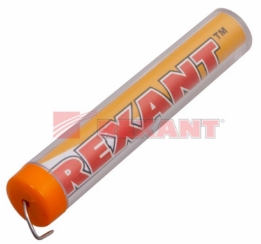 Припой REXANT с канифолью 10 гр.d=1.0 мм (Sn60 Pb40 Flux 2/2%) 09-310