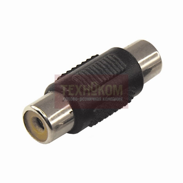 Переходник 1RCA - 1RCA (гн/гн) REXANT (монокль) черный