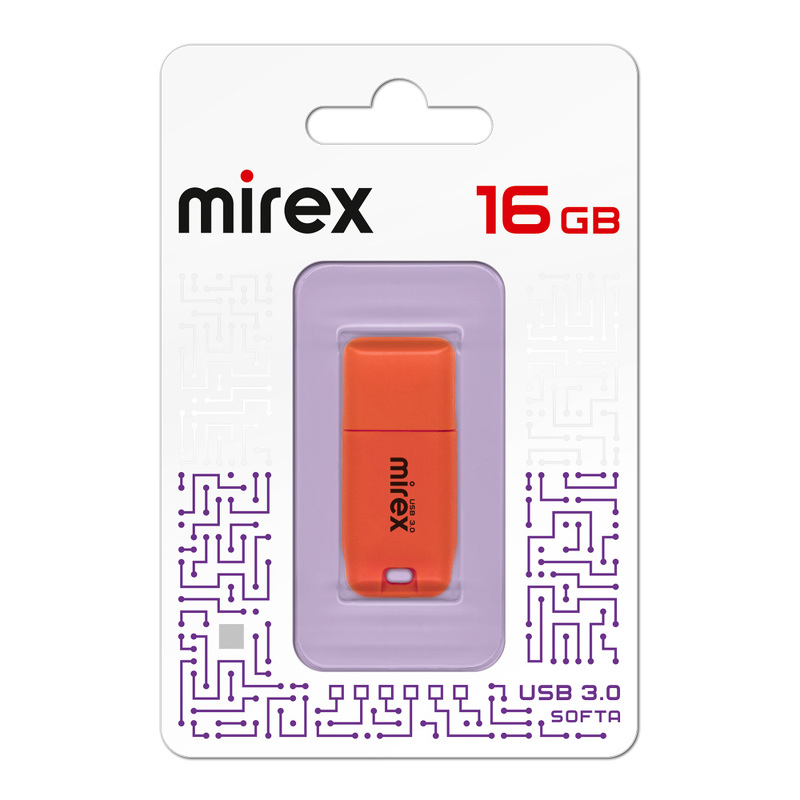 Накопитель USB 16Gb Mirex SOFTA ORANGE 3.0