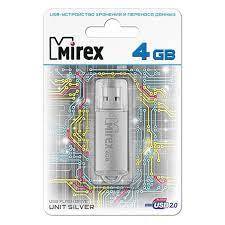 Накопитель USB 4Gb Mirex Unit Silver