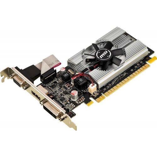 Видеокарта MSI PCI-E N210-1GD3/LP NVIDIA GeForce 210 1024Mb 64 DDR3 460/800 DVIx1/CRTx1 Ret