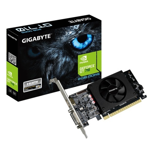 Видеокарта PCI-E Gigabyte GeForce GT 710 LP 2048MB 64bit GDDR5 [GV-N710D5-2GL] DVI HDMI