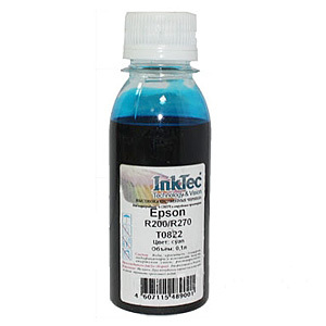 Чернила InkTec (E0010) для Epson К200/ К270 (T0822), С, 0,1 л.