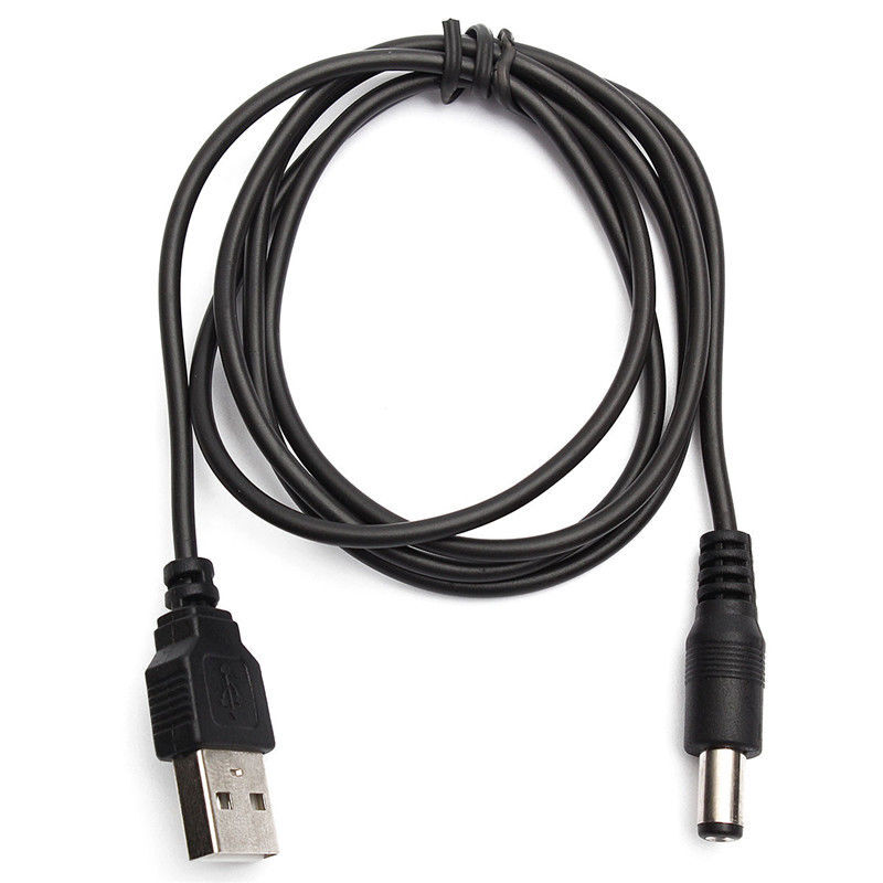 USB кабель питания 5.5х2.1мм 1.5м REXANT черный