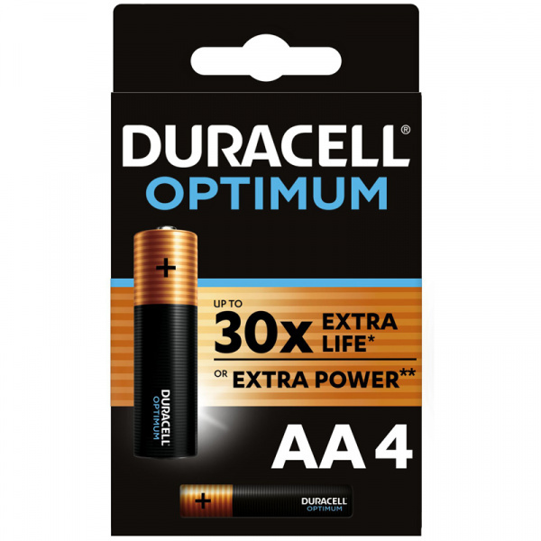 Батарейка Duracell Optimum LR6 (AA) BL4