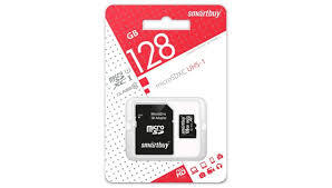 Карта памяти Micro SD 128Gb SmartBuy class 10 с адаптером UHS-1