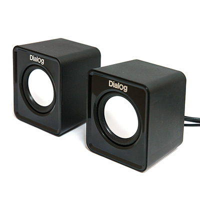 Акустические колонки 2.0 Dialog Colibri AC-02UP. 6W RMS, питание от USB, черный