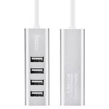 USB-хаб Hoco HB1 4 порта, серый