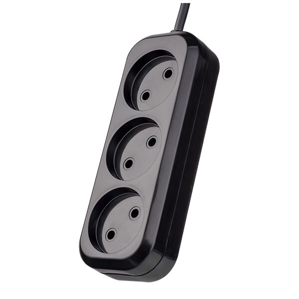 Сетевой удлинитель Perfeo без заземления"RU POWER" 3 розетки 7м,черный (P16-012) 
