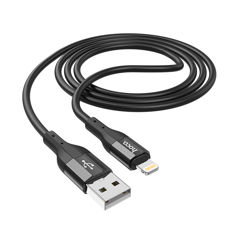 Кабель HOCO USB - Lightning X72, 2.4A, силиконовый, 1м, черный