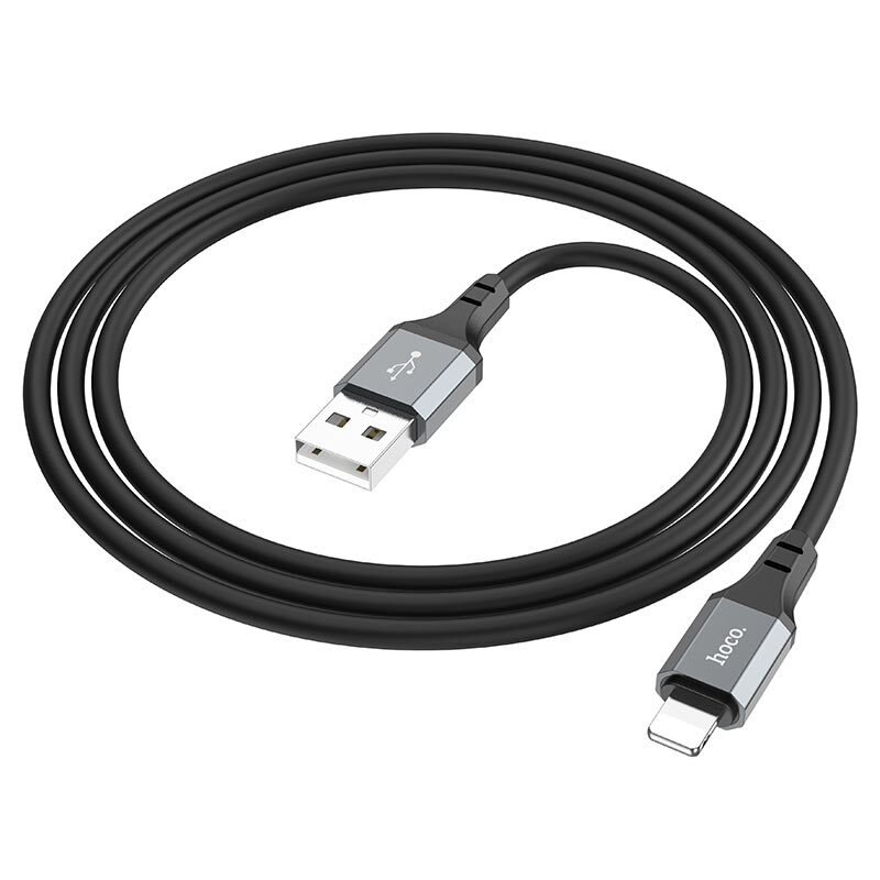 Кабель HOCO USB - Lightning X86, 2.4А, силиконовый, 1м, черный 