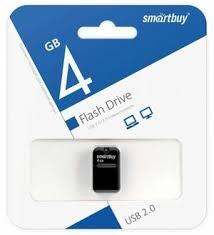 Накопитель USB 4Gb SmartBuy ART Black короткая