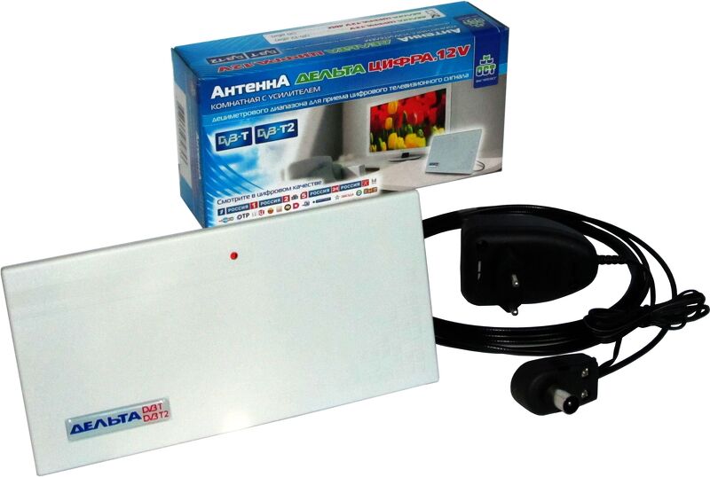 Антенна комнатная Дельта Цифра 12V, активная