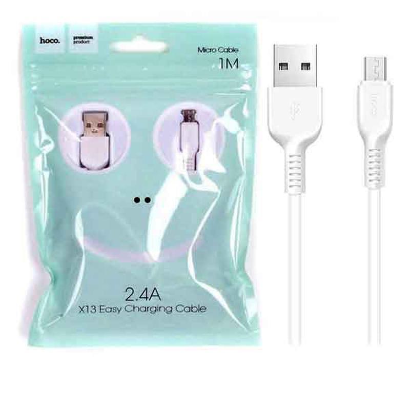 Кабель HOCO micro USB X13, 1 м, белый (61175)