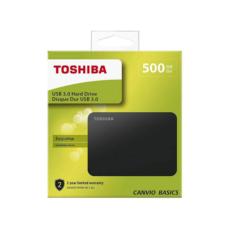 Внешний жесткий диск Toshiba USB 3.0 500Gb HDTB405EK3AA Canvio Basics 2.5" черный