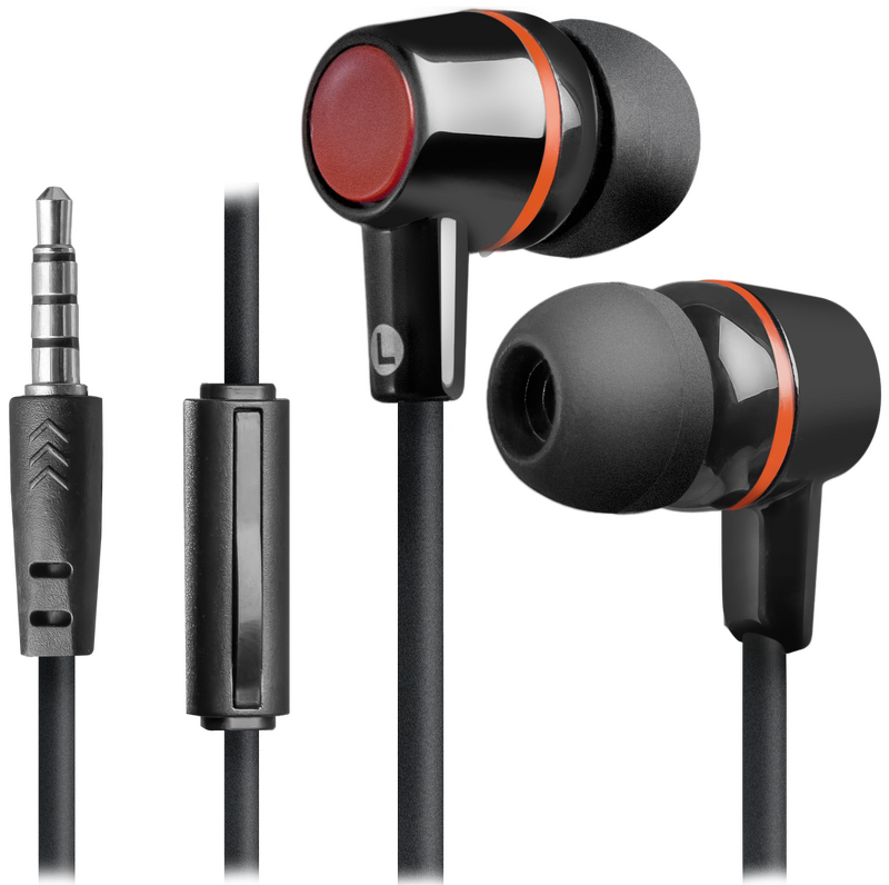 Гарнитура стерео DEFENDER Pulse 428 черный, вставки (наушники с микрофоном)															