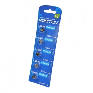 Батарейка ROBITON AG03 BL5 (LR41;LR736; 192; GP92A; 392А)