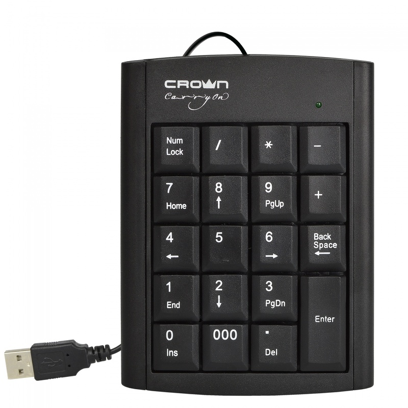 Клавиатура CROWN CMNK-001 (цифровой блок/мембранная/19 клавиш) (CM000001536)