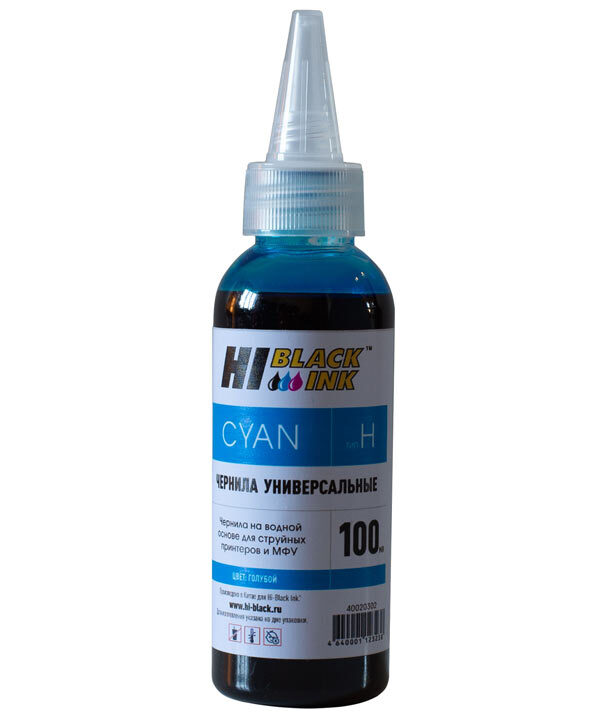Чернила HP водные (Hi-Black) унив, 0.1л, cyan