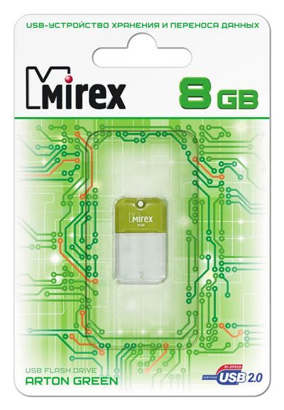 Накопитель USB 8Gb Mirex ARTON GREEN