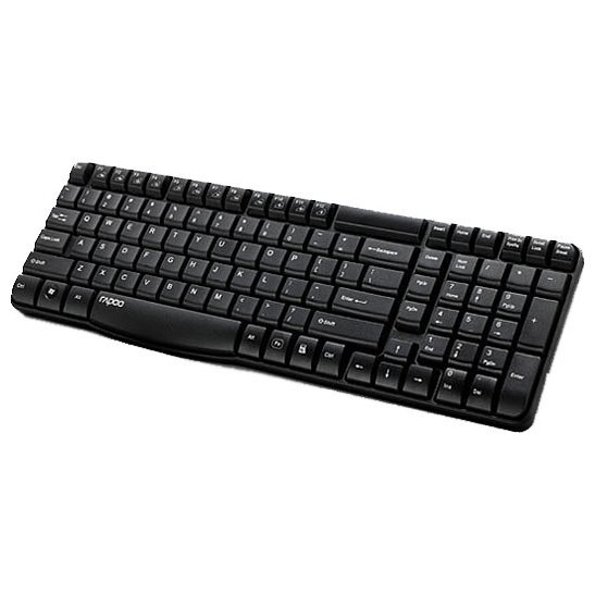 Клавиатура Rapoo E1050 черный USB беспроводная slim
