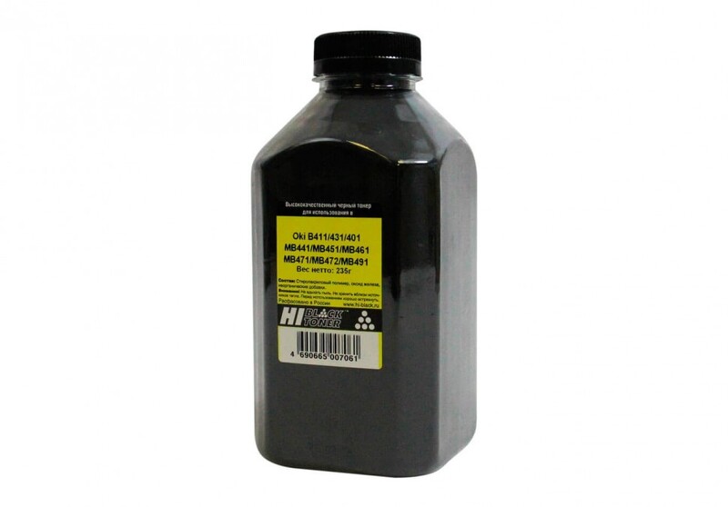 Тонер Oki B411/431/401/MB441/MB451/MB461/MB471/MB491 (Hi-Black) 235г, банка