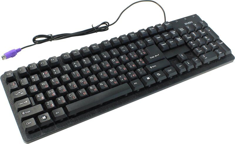 Клавиатура Sven Standard 301 ,PS/2, черная