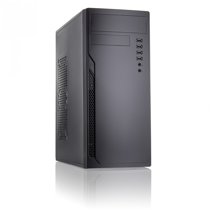Корпус Miditower Foxline FL-301 black (ATX/450W) (FL-301+FZ450R)