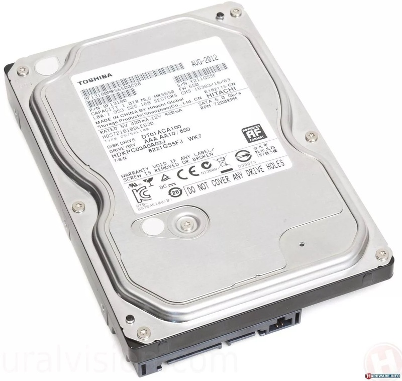 Жесткий диск SATA-3 1Tb Toshiba 7200rpm [DT01ACA100] Cache 32MB EU/CN
