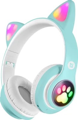Гарнитура стерео DEFENDER FreeMotion B585 Cat, Bluetooth, LED, розовый