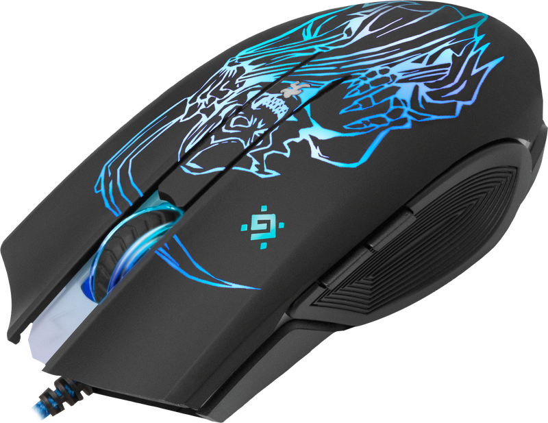 Мышь DEFENDER Ghost GM-190L 6 кн, 3200 dpi игровая