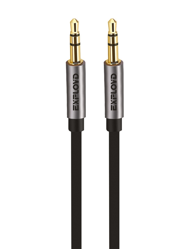 Кабель AUX 3.5мм (шт/шт) 2м Exployd EX-K-639 круглый, черный