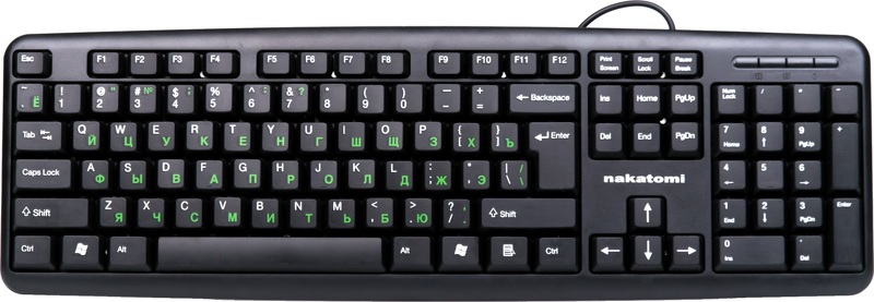 Клавиатура Nakatomi Navigator KN-02U ,USB, черная	