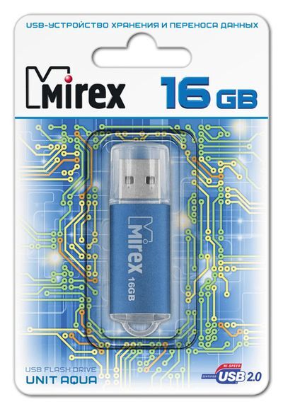 Накопитель USB 16Gb Mirex UNIT AQUA