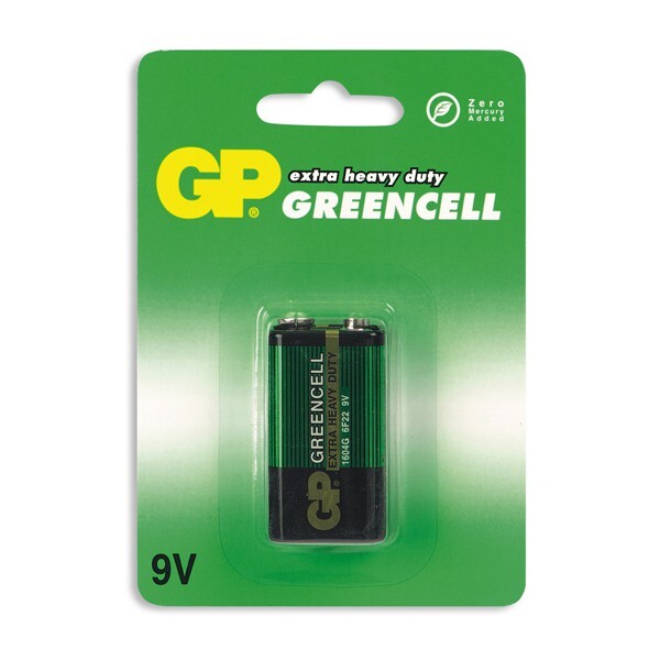 Батарейка GP 6F22 Greencell 1Bl (крона)