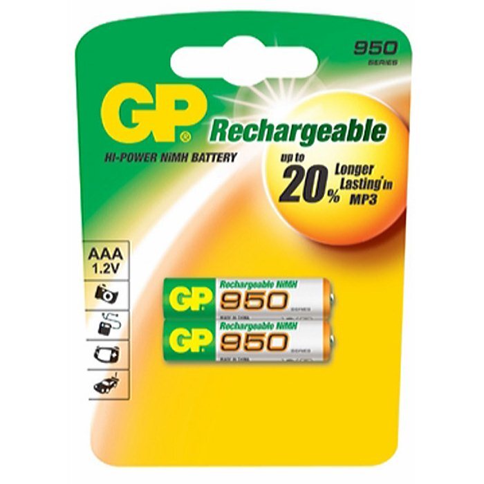 Аккумуляторы GP R-03 950 mAh, 2бл. (2/20) (в пластике)