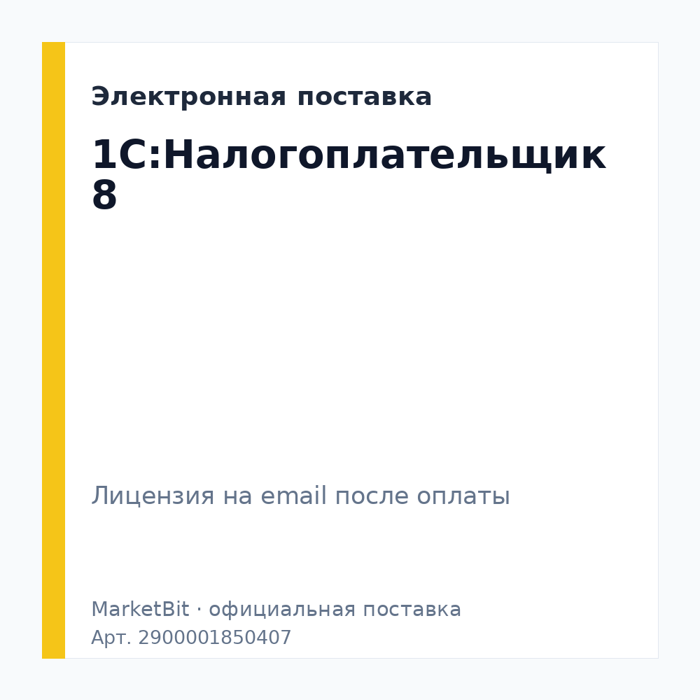 1С:Налогоплательщик 8. Электронная поставка