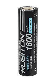 Аккумулятор литиевый 18650 Li-on Robiton 3,7V 1800mAh без защиты