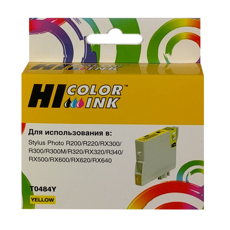 Картридж Epson Stylus Photo R200/R300/RX500/RX600 (Hi-black) new, C13T04844010, Y
