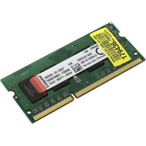 Модуль памяти SODIMM DDR3L SDRAM 2048 Mb Kingston (KVR16LS11S6/2)
