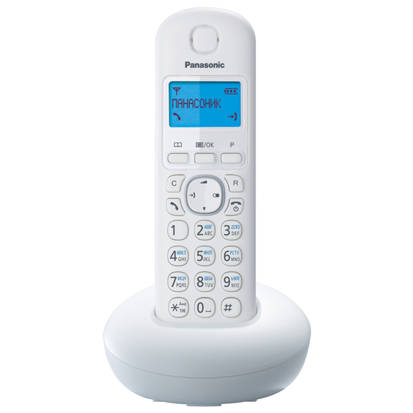 Телефон Panasonic KX-TGB210RUW DECT, AOН, монохромный, белый
