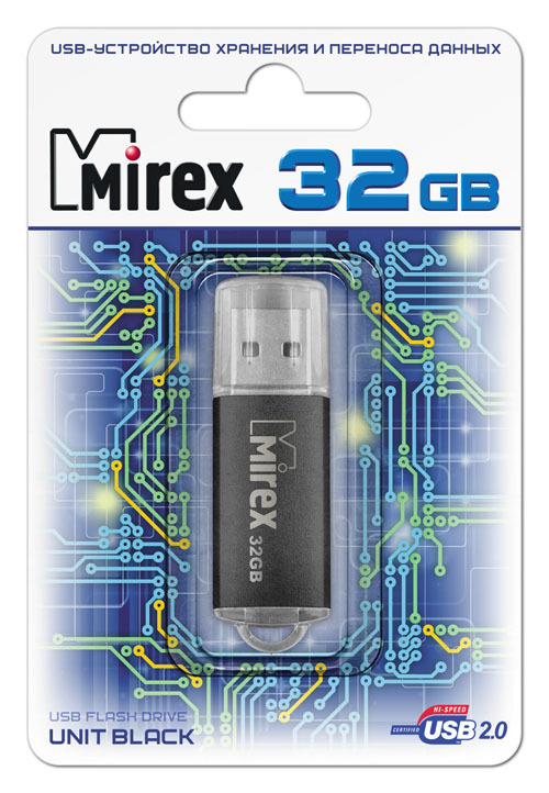 Накопитель USB 32Gb Mirex UNIT BLACK