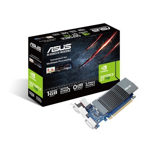 Видеокарта nV GF GT710 ASUS (GT710-SL-1GD5)(PCI-E/1Gb/GDDR5/64-bit/DVIx1/HDMIx1/1xDSub)