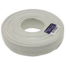 Кабель телефонный 5bites TEL4615-100S-WH OEM (2 пары, плоский,белый, бухта 100м)