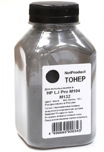 Тонер CF218A NetProduct для HP LJ Pro M104/M132 Black (70г/банка)