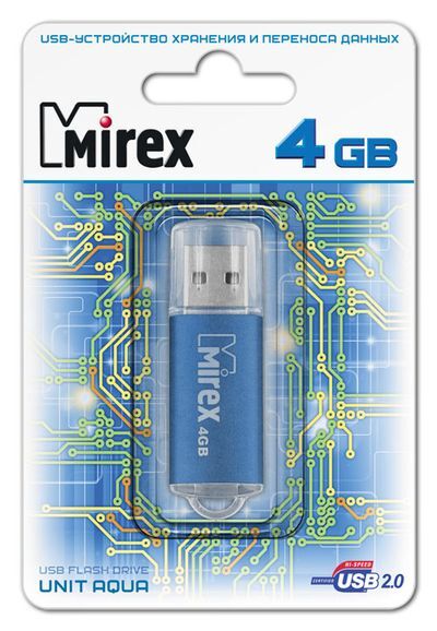 Накопитель USB 4Gb Mirex UNIT AQUA